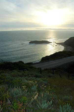 Greyhound Rock at sunset